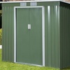 Image 4: Outsunny Lean To Garden Shed in Galvanised Steel, 5.6x6.9ft or 7x4ft