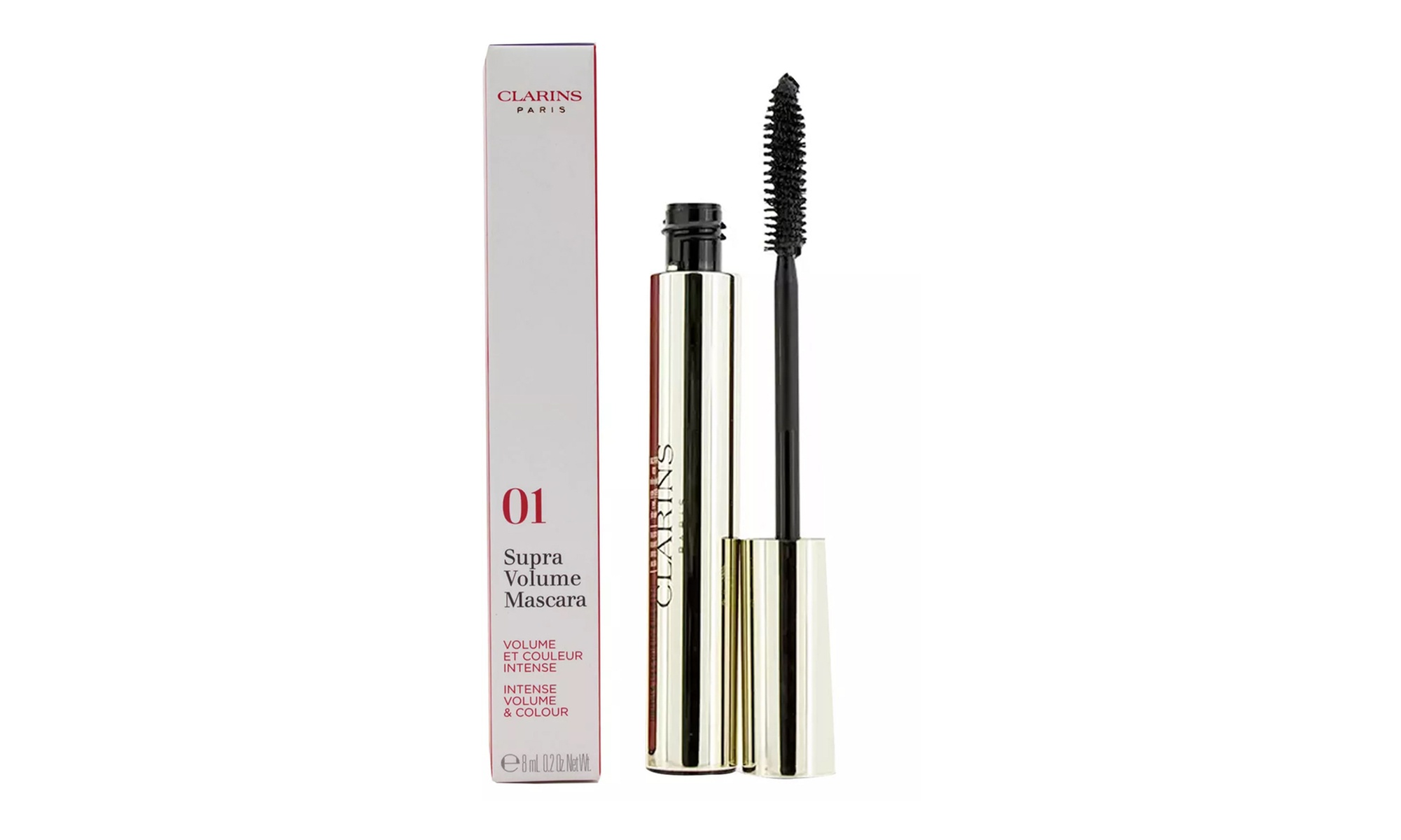 Clarins Supra Volume Mascara 01 Intense Black 8ml / 0.2oz (Choose Pack)