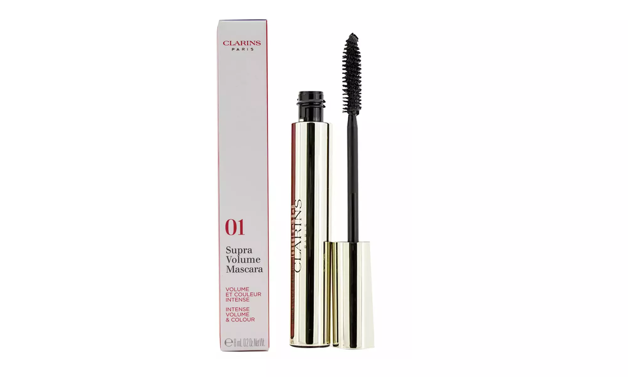 Clarins Supra Volume Mascara 01 Intense Black 8ml / 0.2oz (Choose Pack)