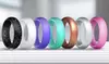 7 Pack Women's Silicone Wedding Bands Set Colorful Rubber Rings