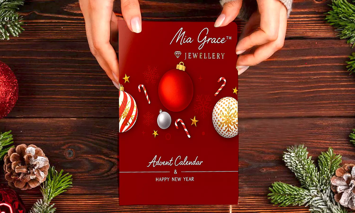 Luxury Jewellery Advent Calendar - 24 Days of Surprises Encrusted with Crystals from Swarovski