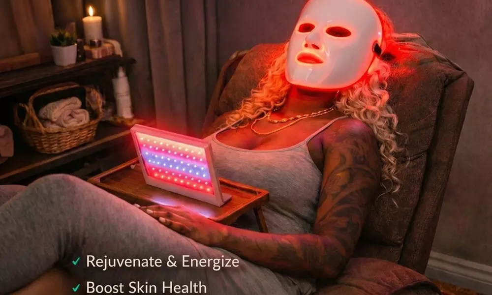 Relaxing Energy Reset: Light & Sound Therapy with LED Mask for Emotional Balance & Mental Clarity, Up to 45% Off - Primary Image