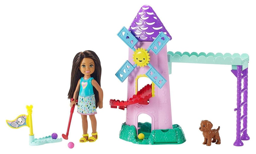 Image 1: Barbie Club Chelsea Golf Playset