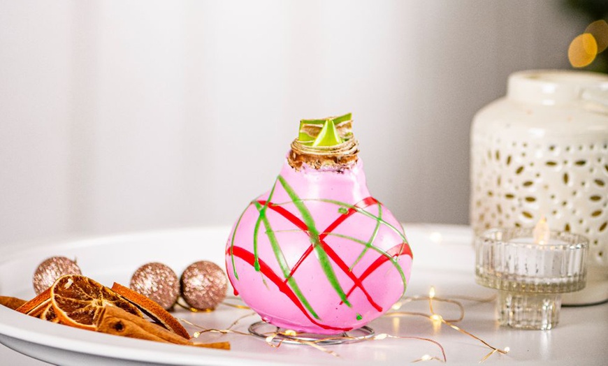 Image 6: One or Two Amaryllis Touch of Wax Art, Decorative No-Water Blooms