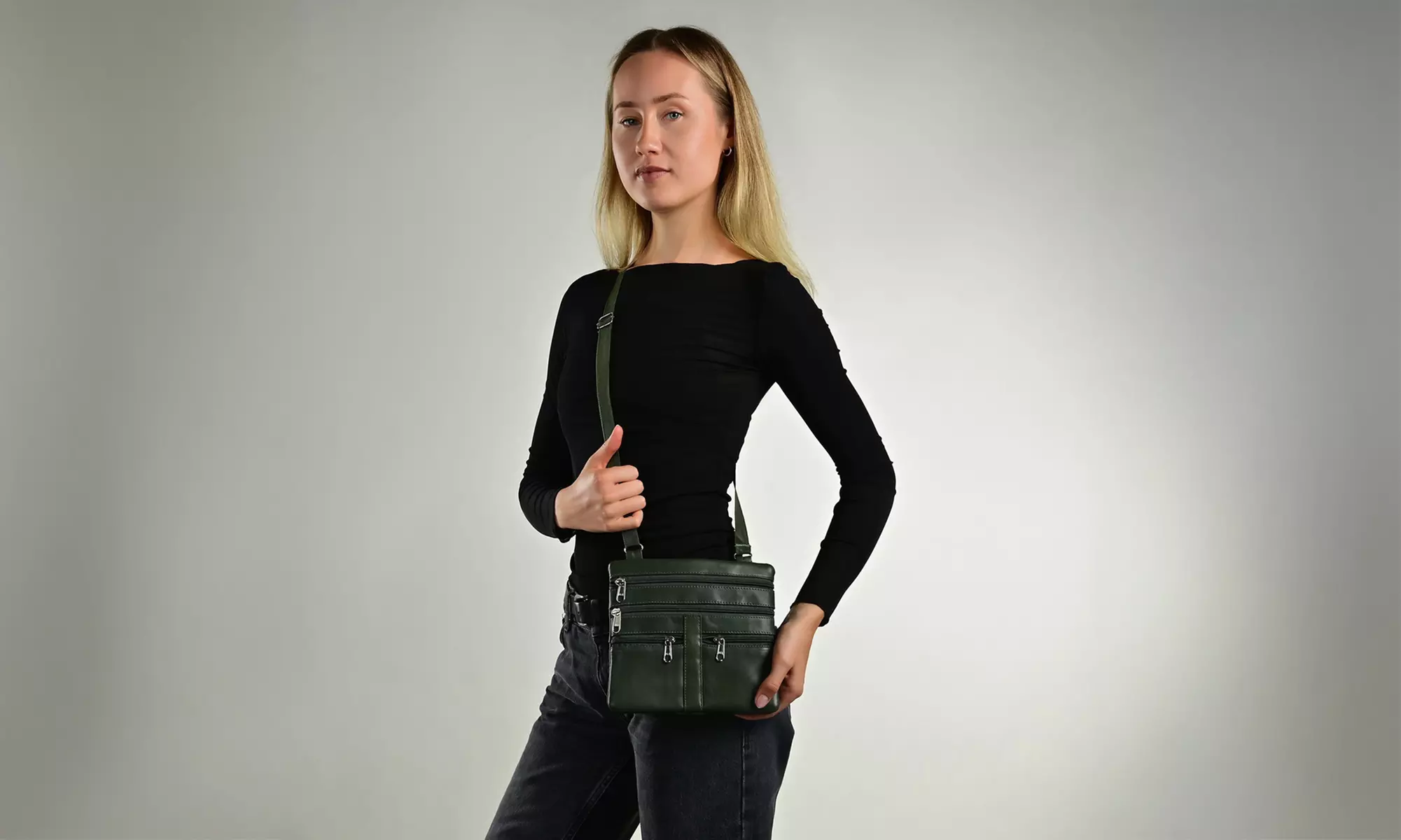 Steinmeister Damenhandtasche aus Echtleder