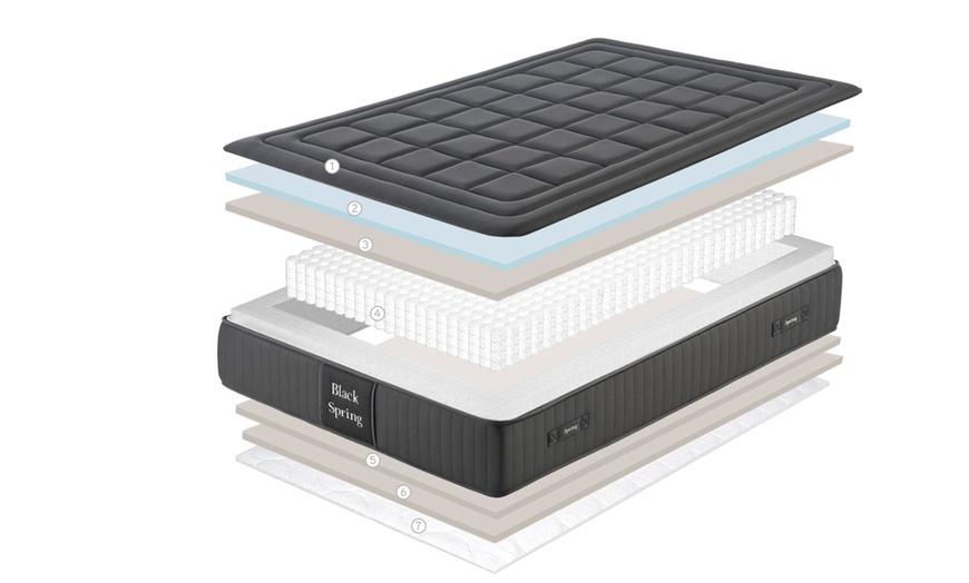 Image 8: Matelas King Noir 30cm à Ressorts Ensachés