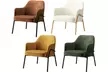 Fauteuil lounge "Russel" en tissu de Dossense, tissu et coloris au choix, livraison offerte - Second Medium