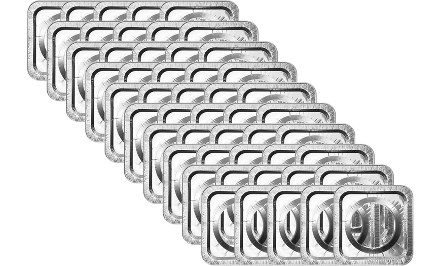 Image 4: Up to 50 Pieces of Aluminum Foil Gas Hob Protector Burner Covers