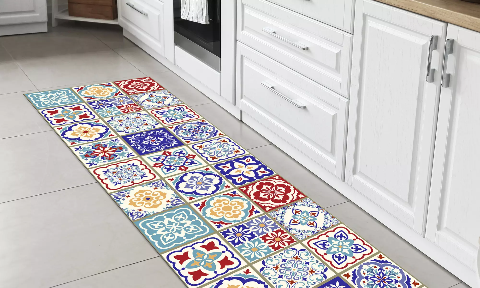 Alfombra con impresión digital y base antideslizante