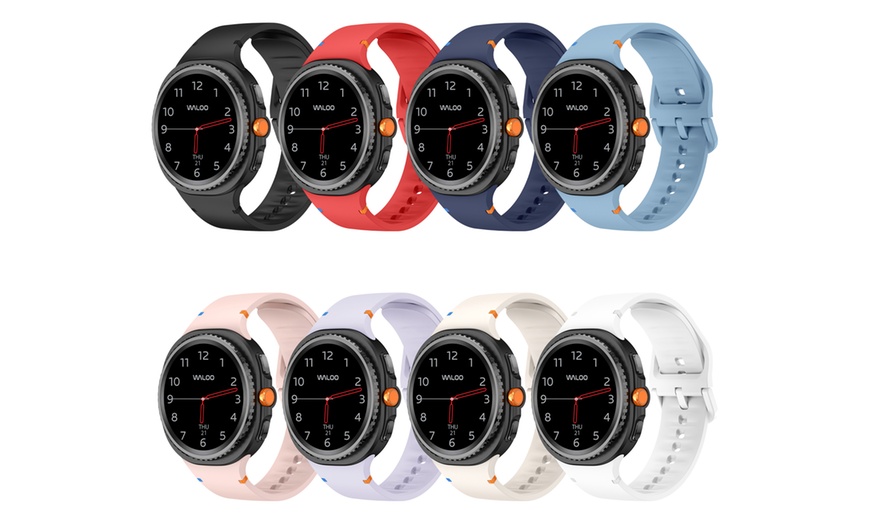 Image 1: Waloo Silicone Sport Band For Samsung Galaxy Watch 8/Watch 8 Classic