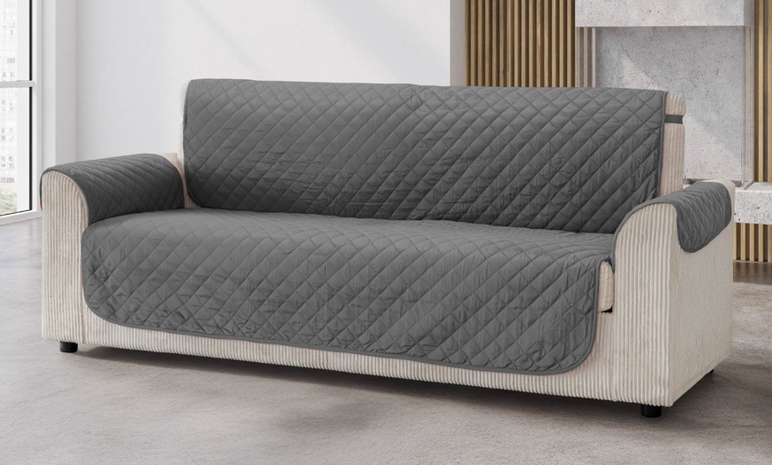 Image 17: Copridivano trapuntato antmacchia