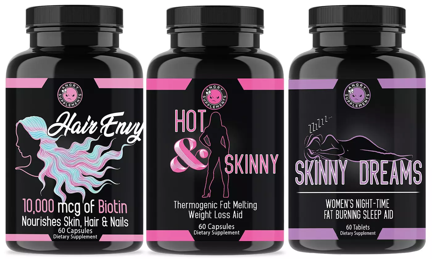 Hair Envy 10,000mcg Biotin, Hot & Skinny Thermogenic, Skinny Dreams Sleep Aid