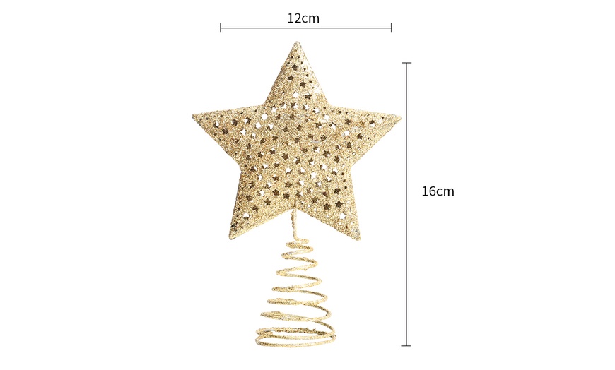Image 15: Gold and Silver Star Christmas Tree Toppers