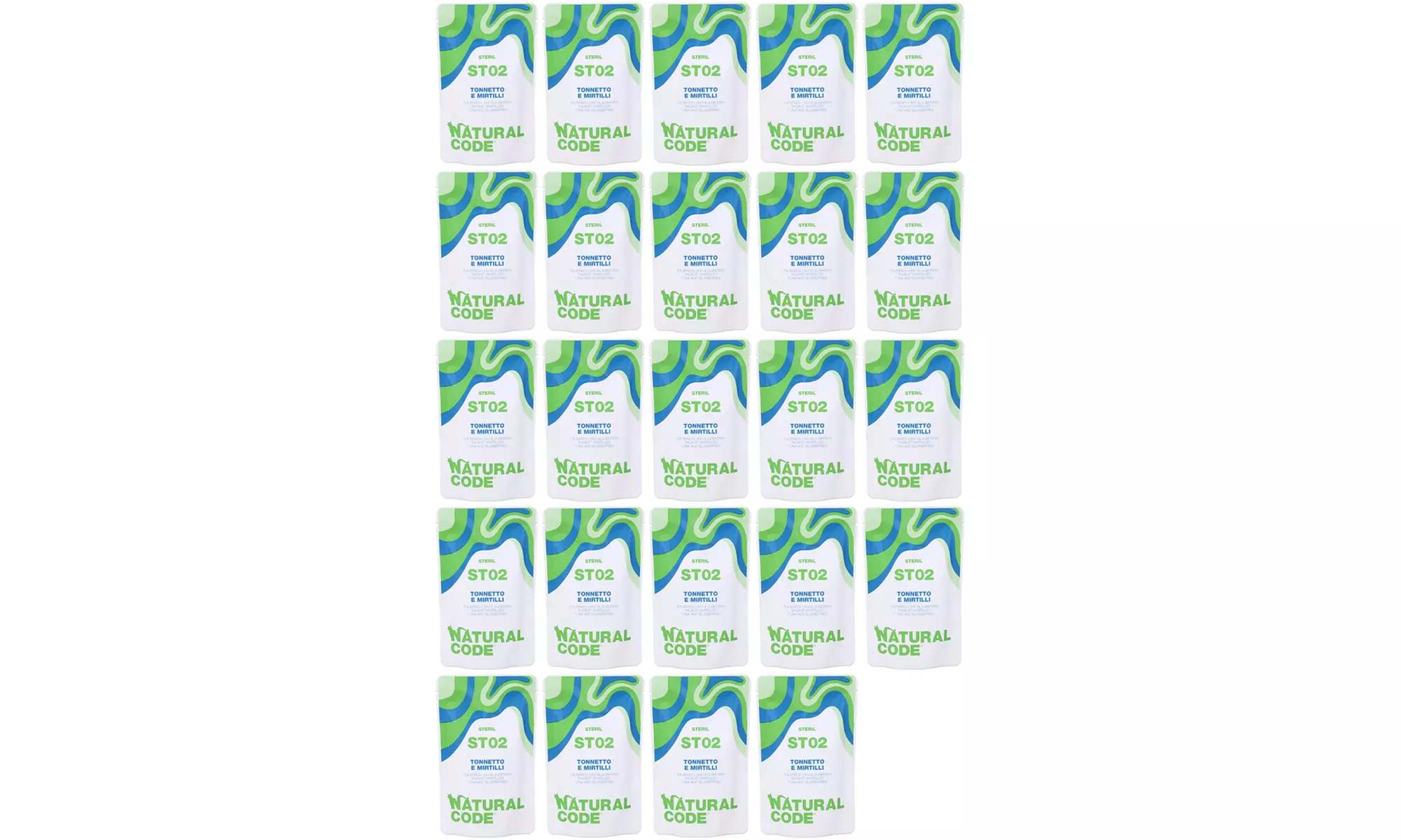 24, 48 o 96 bustine di cibo per gatti sterilizzati Natural Code