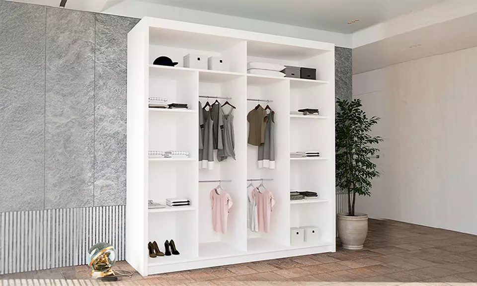 Slidingwardrobe4u Bali Sliding Wardrobe with Curved Mirror
