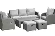 Outsunny Seven-Seater Rattan-Effect Recliner Furniture Set - Image 2