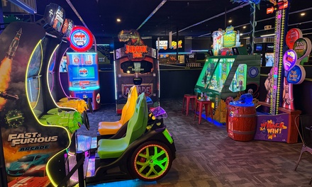 Unlimited Arcade Play for One Hour with Free Experience - For 1 Person (Valid Tues-Thurs) - Press Play Battle Arena & Gaming Lounge