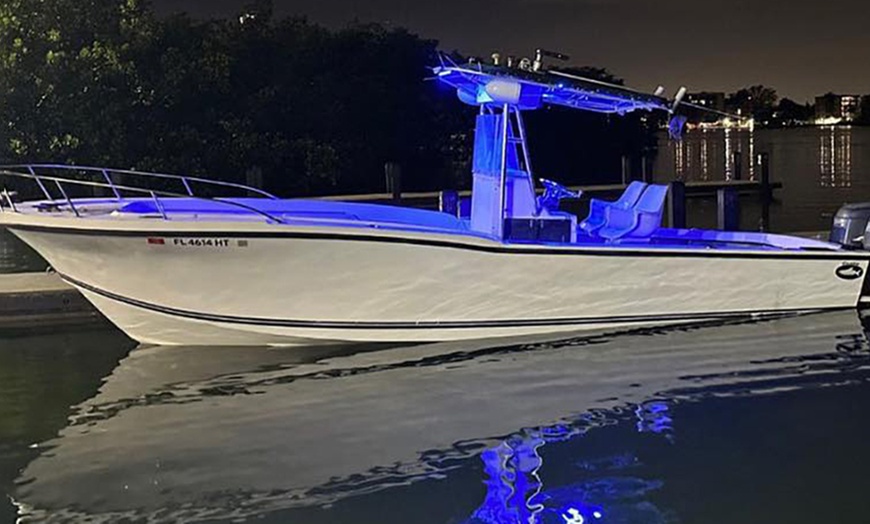 Image 2: 4, 6, or 8-Hours Luxury Boat Rental with Captain, Music & Floating Mat