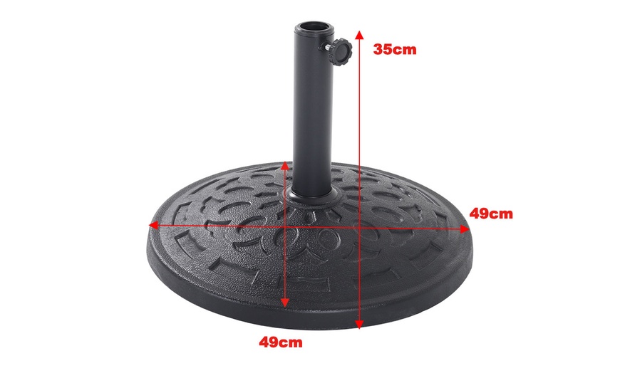 Image 29: Outdoor Large 3M Rotating Parasol with Multiple Base 