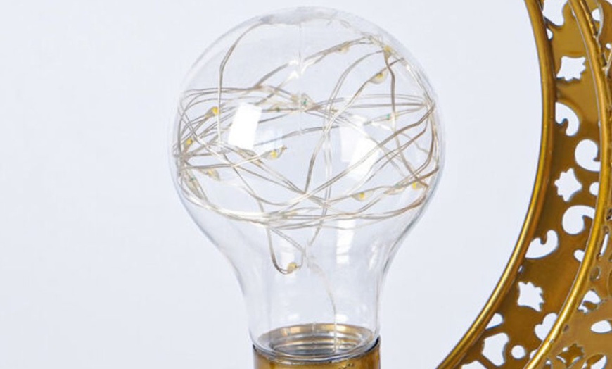 Image 12: LED Iron Hollow-Out Star and Moon Night Lights