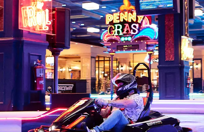 Go-Kart Racing at Lucky Snake Arcade And Sports Bar