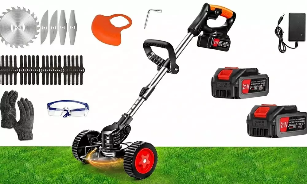 Cortacésped eléctrico plegable con motor potente y pantalla LED - Primary Image