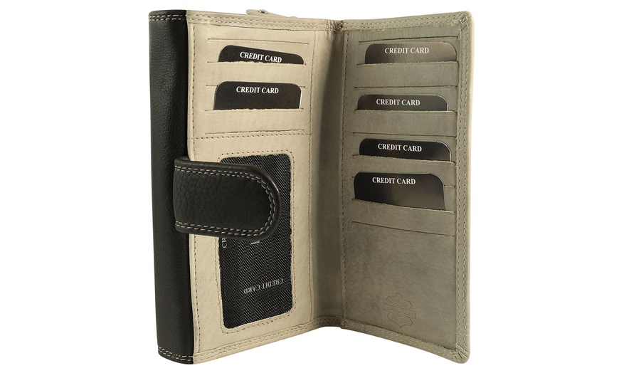 Image 54: Cartera de piel genuina para mujer Leonardo Verrelli