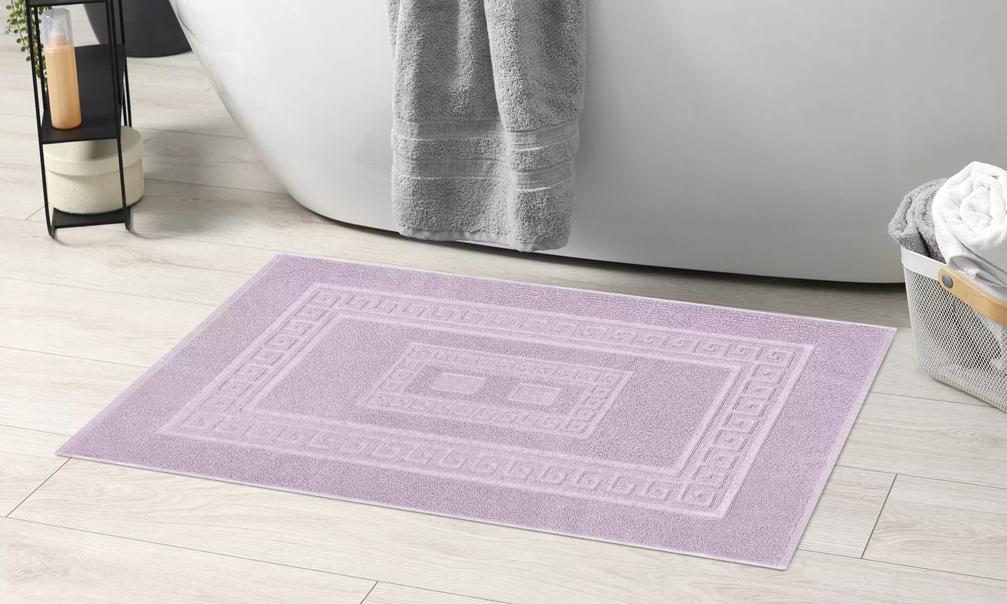 Alfombrilla de baño de tejido jacquard de alta absorción