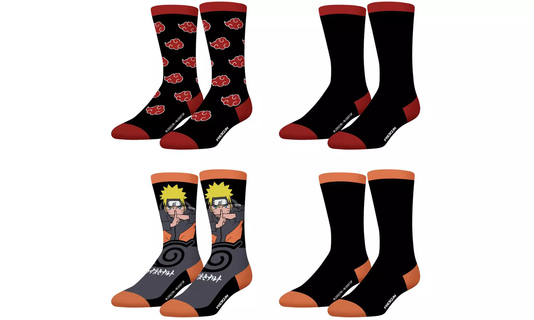 Lot de 4 ou 8 chaussettes homme Freegun Licences