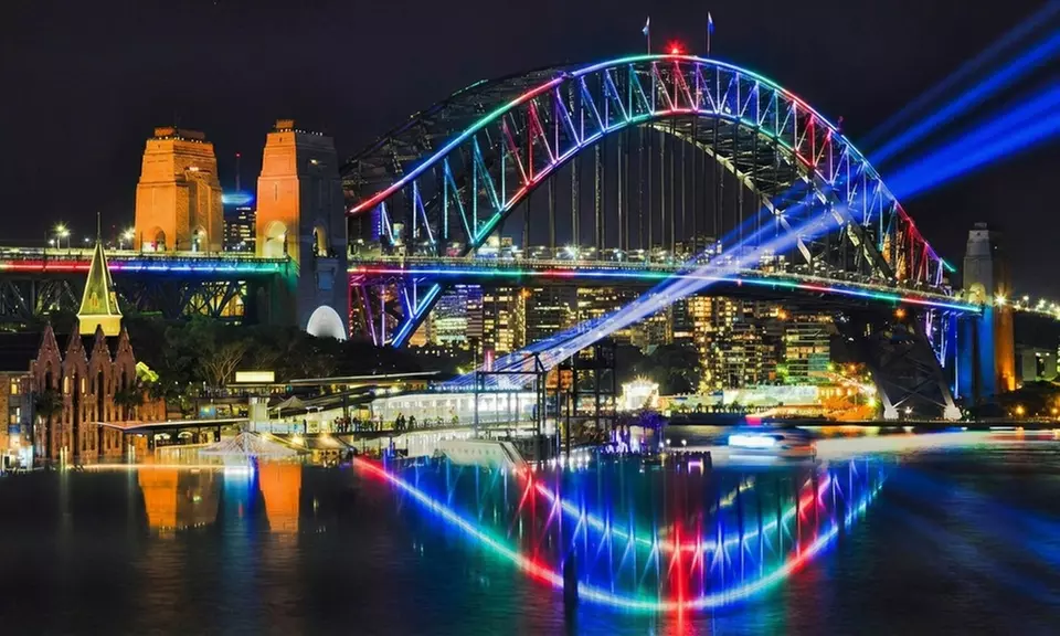 Vivid Harbour Nights: 90-Min Cruise w/Hot Finger Food for Adult Or Kid