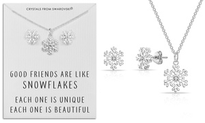 Philip Jones Snowflake Quote Set with Crystals from Swarovski®