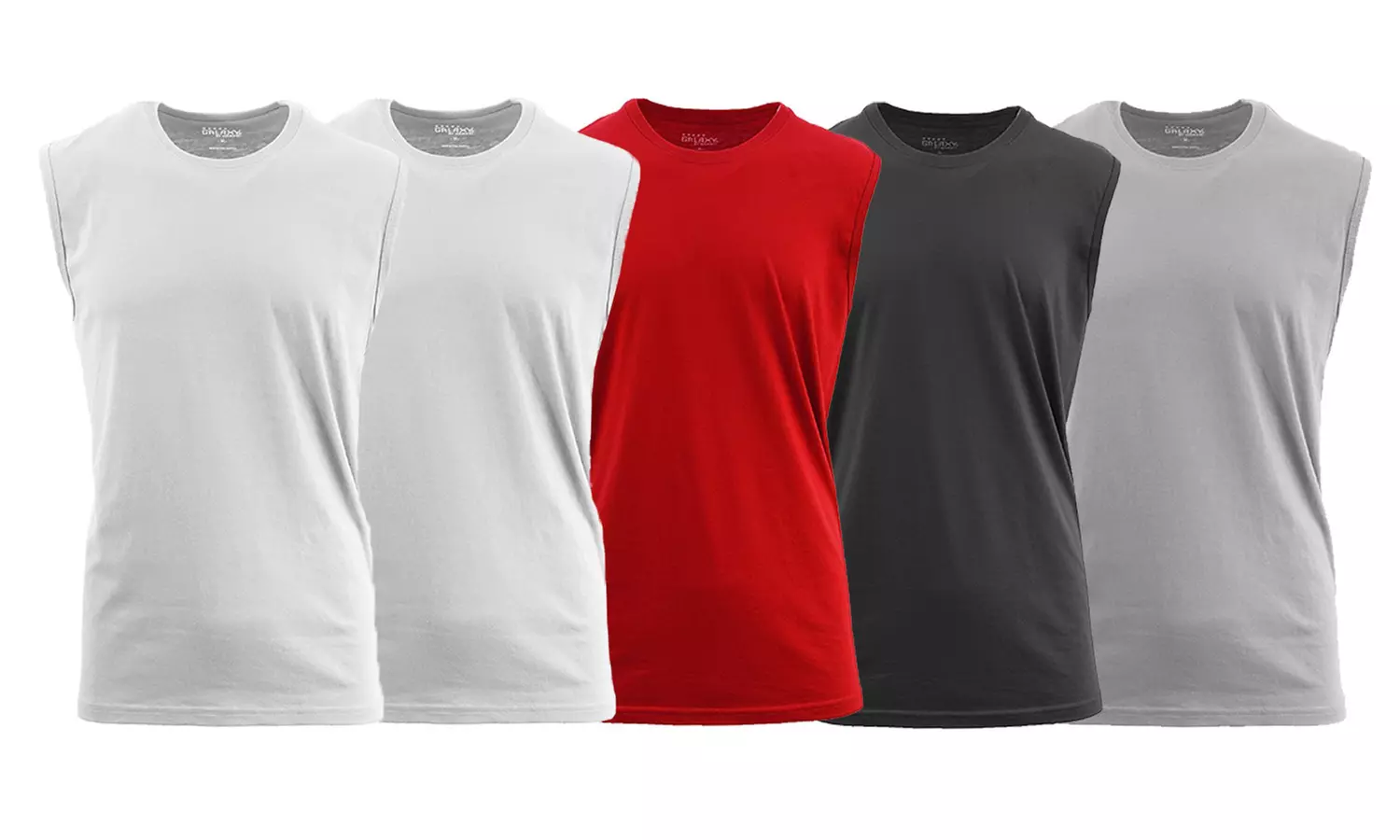 Men's 5-Pack Crew Neck Muscle Tank Tee (S-5XL)