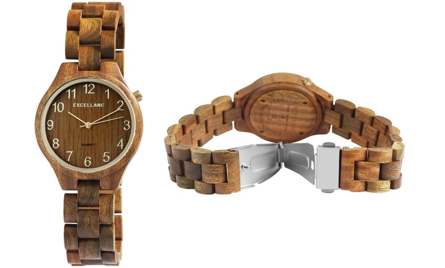 Image 2: Montre-bracelet en bois Excellanc