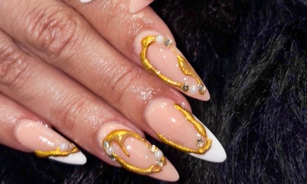 Gel-X Nails with Design - IY salon and spa by iris yazbek