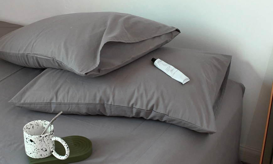 Image 25: Pure Cotton 2 Piece Pillowcase Set