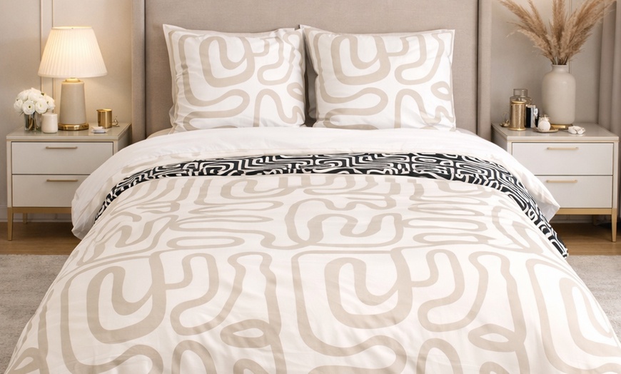 Image 12: Set di biancheria da letto reversibile in 100% cotone