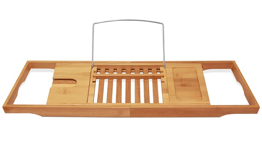 Image 4: Bamboo Bath Caddy