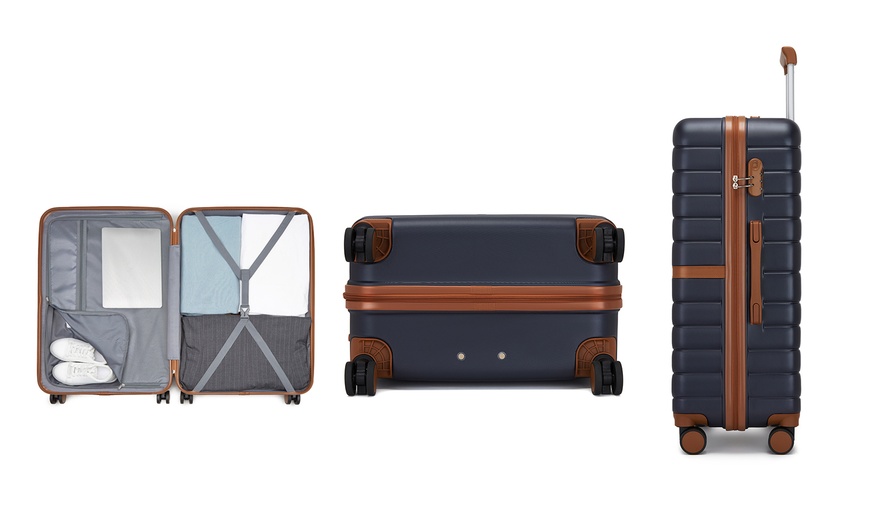 Image 36: Valise ou set 3 valises en ABS et PC avec design rayé Kono