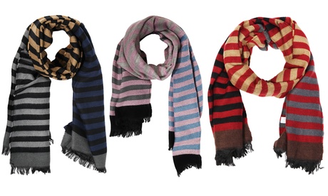 Sciarpa invernale multicolor, disponibile in 3 colori