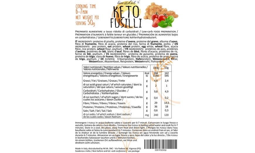 Image 15: Pâtes et riz protéinés Keto Line@ : 5 formats différents