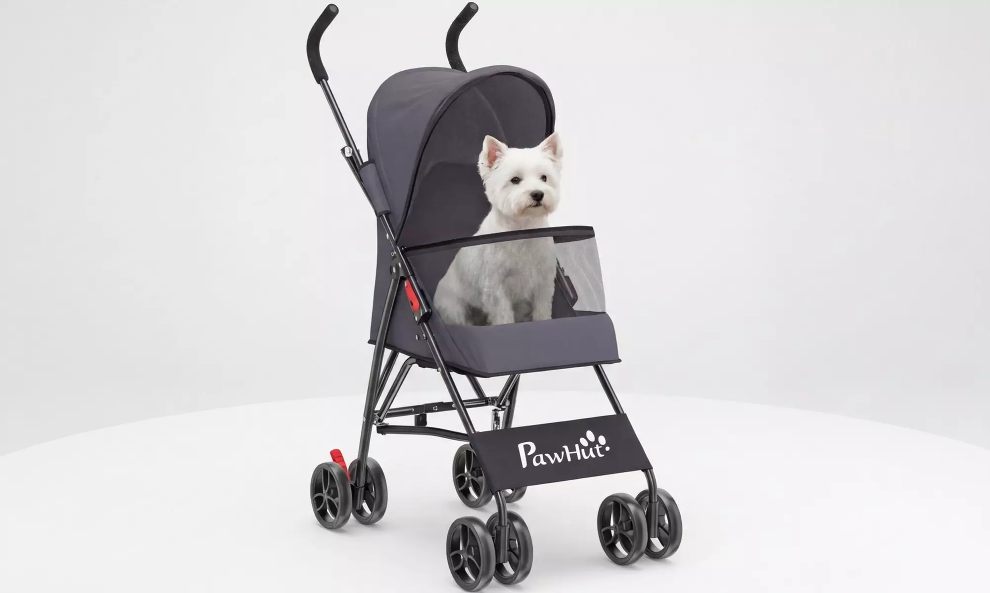 PawHut Foldable Pet Stroller with Canopy