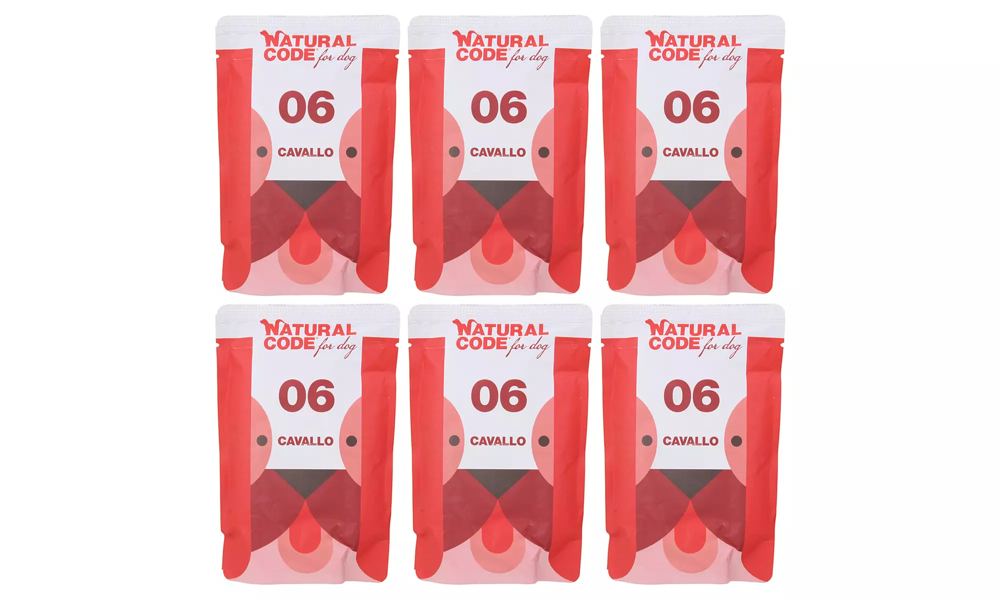 6, 12, 24 o 48 buste di alimenti per cani Natural Code