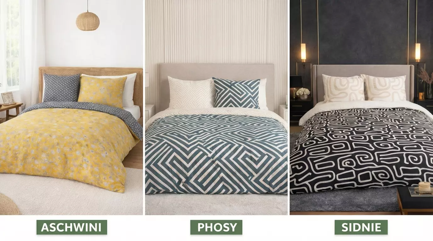 Reversible 100% Cotton Bedding Set - 52 Thread Count - Primary Image