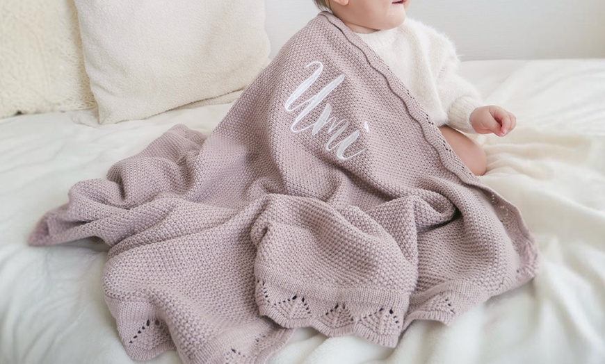 Image 4: 1 ou 2 couvertures brodées personnalisées pour bébé