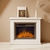 Image 2: Mueble avec cheminée électrique blanc