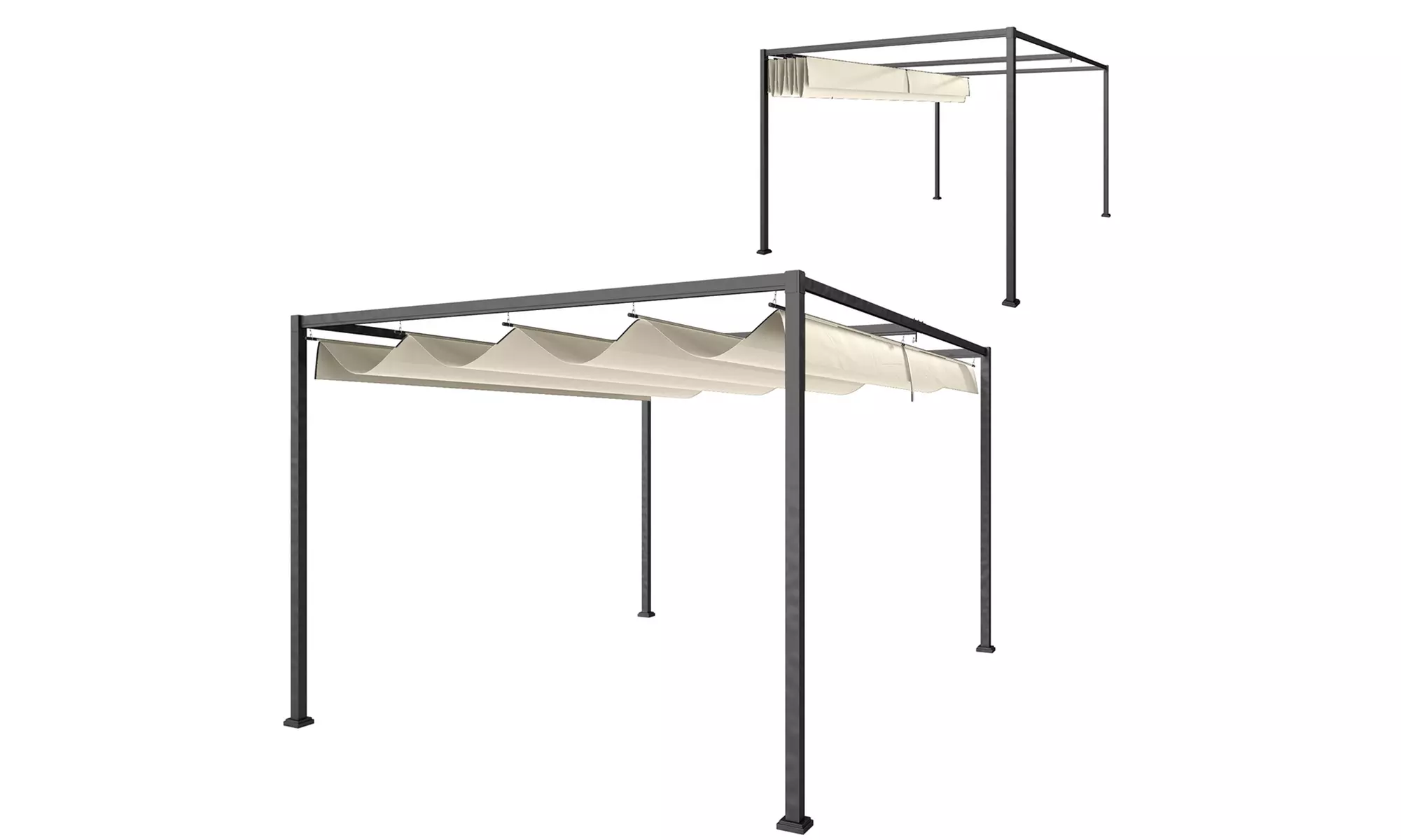 Outsunny Retractable Pergola Canopy