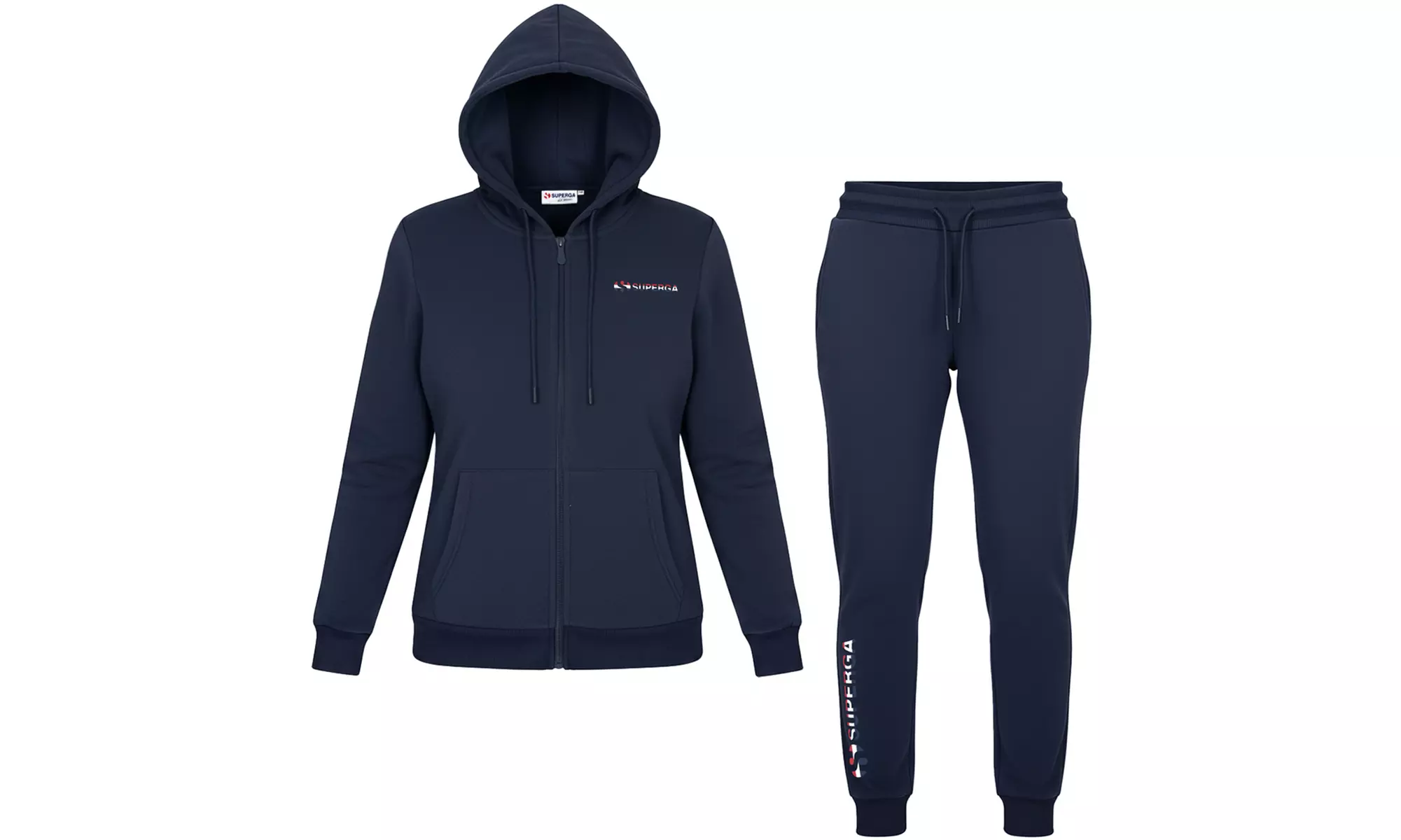 Tuta da donna in cotone felpato Superga