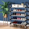 Image 6: Lightweight Multi-Tiered Stackable Mental Shoe Organiser for Entryway