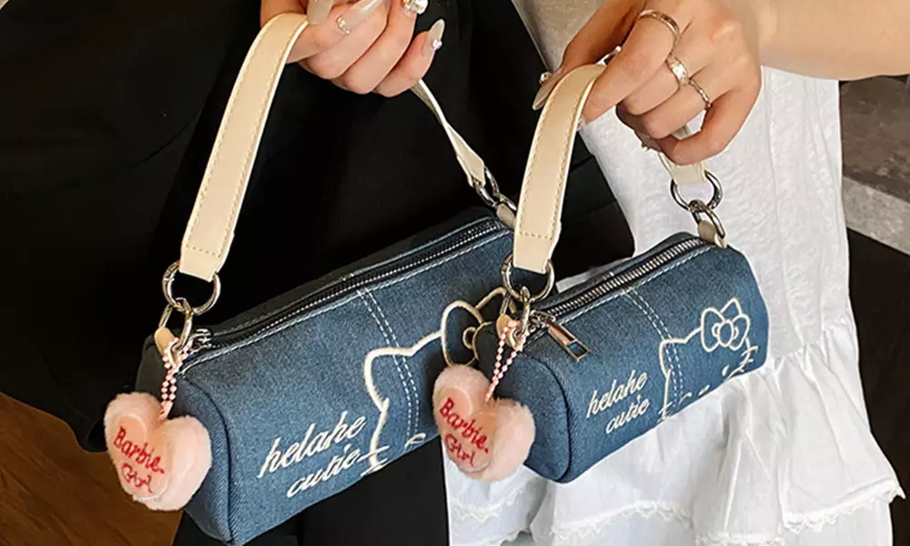 Hello Kitty Inspired Cylinder Handbag
