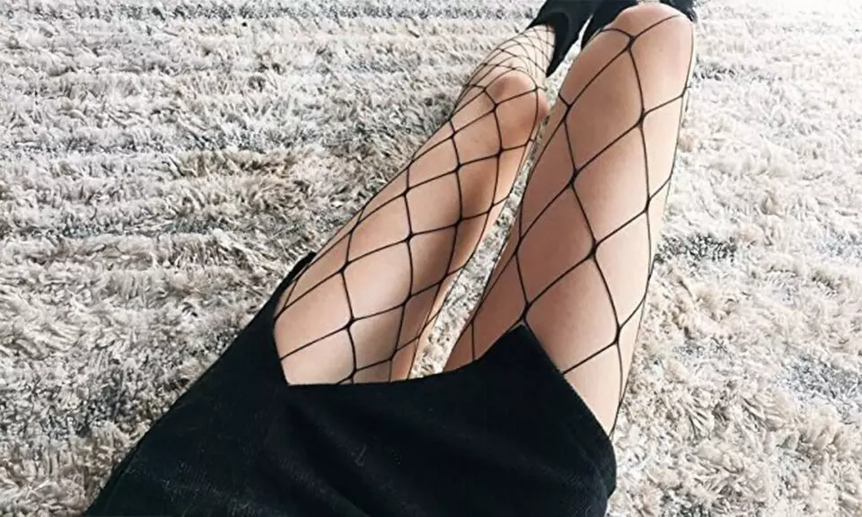 4 Packs Magik Women Fishnet Stocking Cross Seamless Nylon Mesh Tights Pantyhose